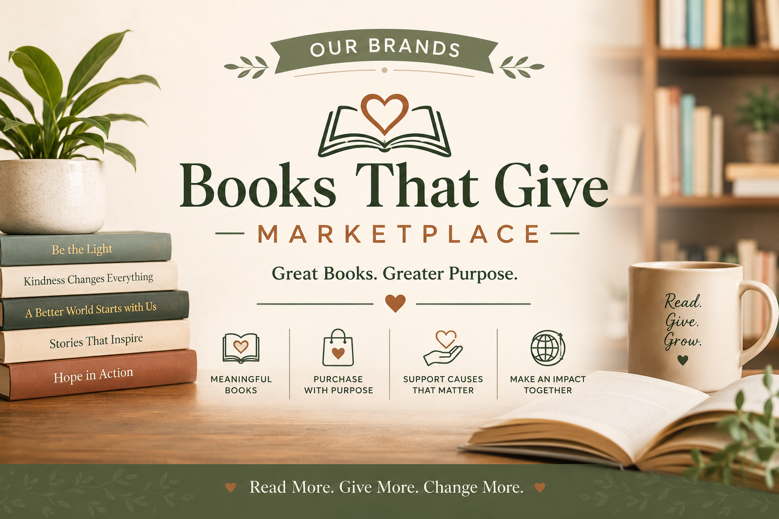Books That Give Marketplace website screenshot